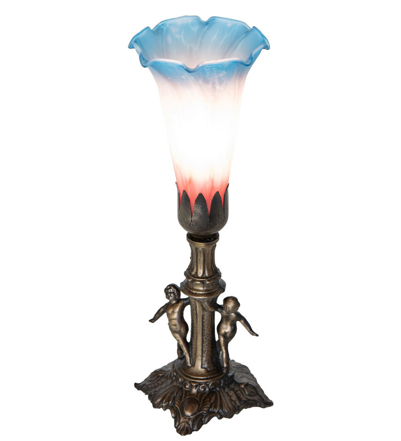 Meyda Tiffany 262939 One Light Mini Lamp, Antique Brass