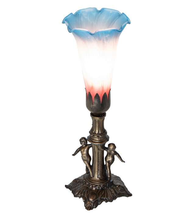 Meyda Tiffany 262939 One Light Mini Lamp, Antique Brass
