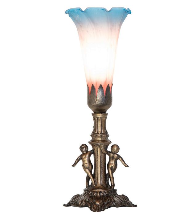 Meyda Tiffany 262939 One Light Mini Lamp, Antique Brass