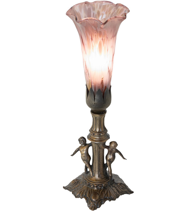 Meyda Tiffany 262940 One Light Mini Lamp, Antique Brass