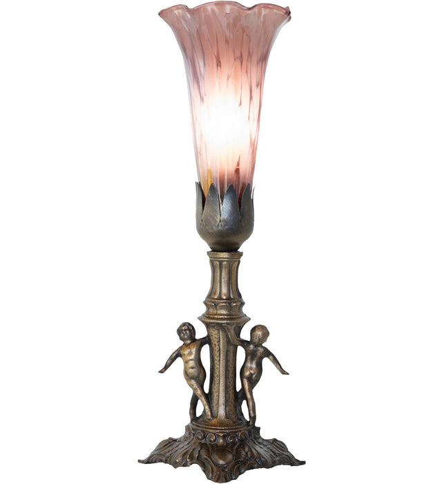 Meyda Tiffany 262940 One Light Mini Lamp, Antique Brass