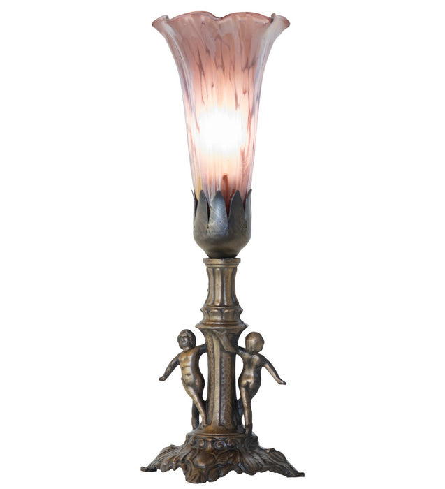 Meyda Tiffany 262940 One Light Mini Lamp, Antique Brass