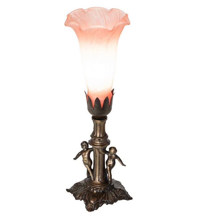 Meyda Tiffany 262941 One Light Mini Lamp, Antique Brass