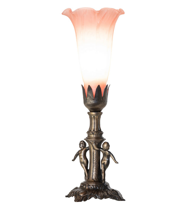 Meyda Tiffany 262941 One Light Mini Lamp, Antique Brass