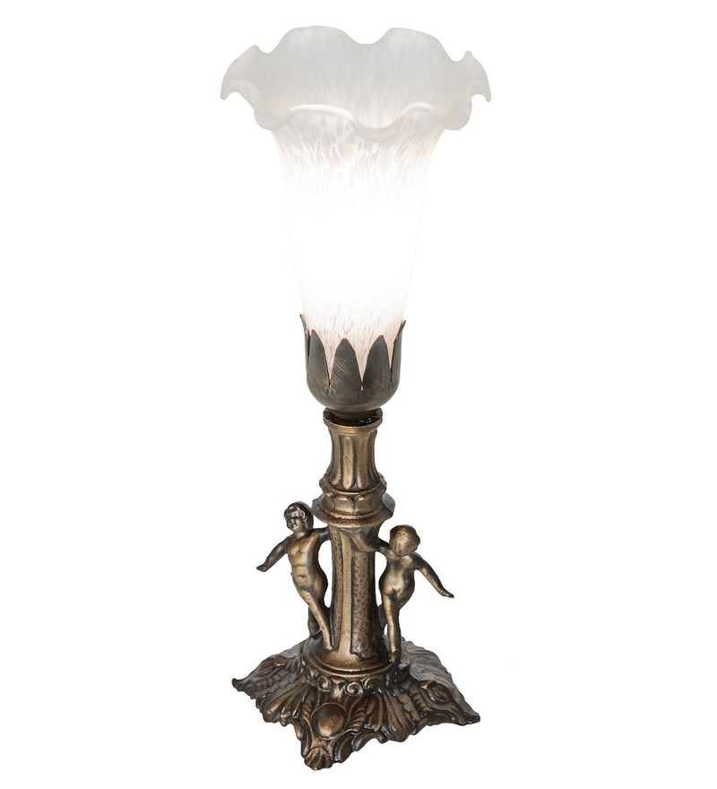 Meyda Tiffany 262942 One Light Mini Lamp, Antique Brass