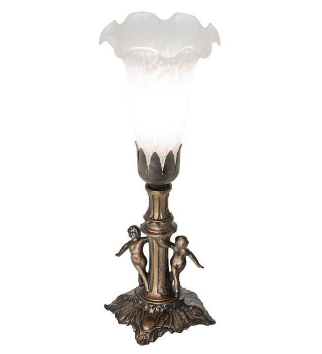 Meyda Tiffany 262942 One Light Mini Lamp, Antique Brass