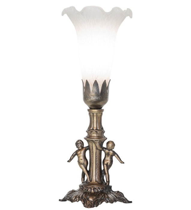 Meyda Tiffany 262942 One Light Mini Lamp, Antique Brass