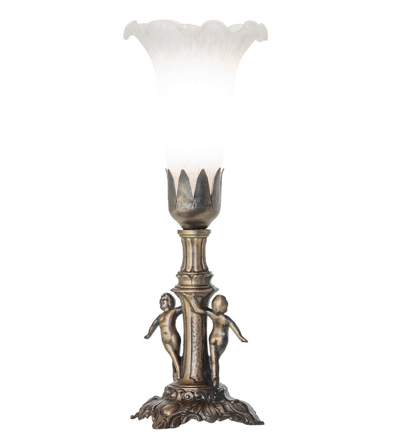 Meyda Tiffany 262942 One Light Mini Lamp, Antique Brass