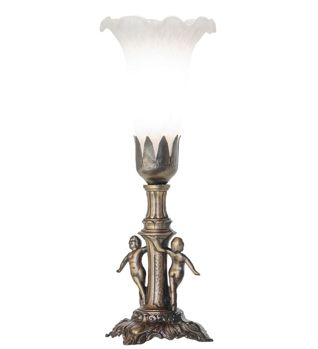 Meyda Tiffany 262942 One Light Mini Lamp, Antique Brass