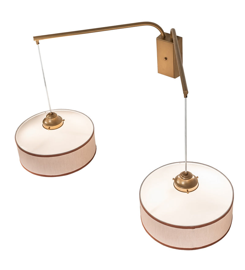 Meyda Tiffany 263276 Two Light Wall Sconce, Gold Metallic