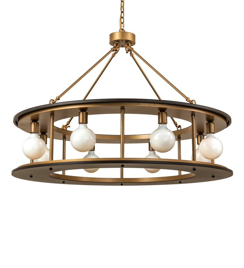 Meyda Tiffany 263461 LED Pendant, Gold Metallic & Oil Rubbed Bronze