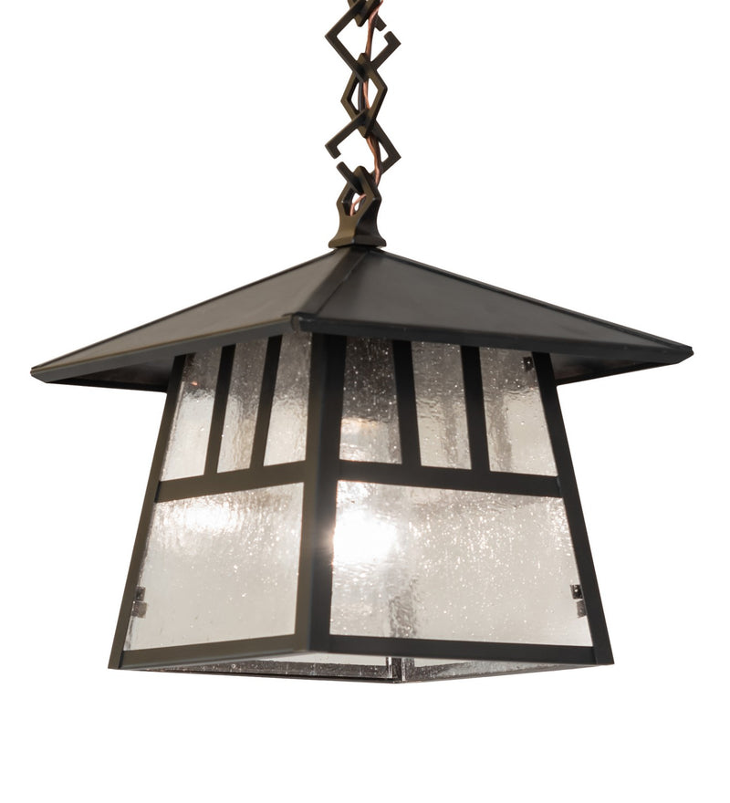 Meyda Tiffany 265134 One Light Pendant, Craftsman Brown