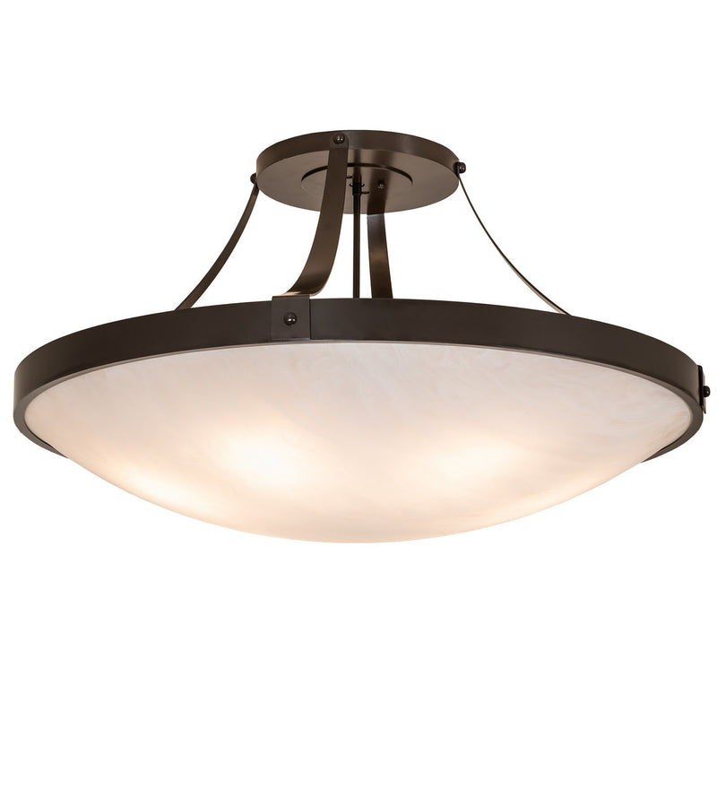 Meyda Tiffany 265539 Six Light Semi-Flushmount, Timeless Bronze