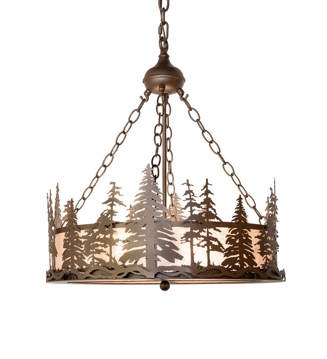 Meyda Tiffany 265951 Four Light Pendant, Tyler Bronze