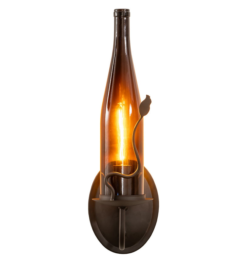 Meyda Tiffany 267063 One Light Wall Sconce, Black Metal