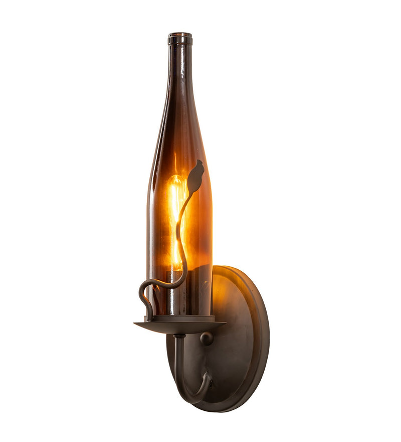 Meyda Tiffany 267063 One Light Wall Sconce, Black Metal