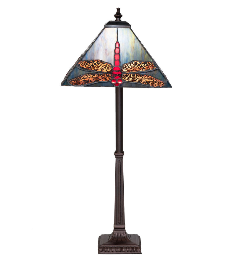 Meyda Tiffany 267533 One Light Buffet Lamp, Mahogany Bronze