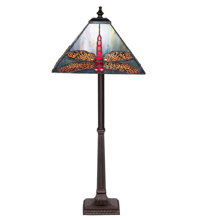 Meyda Tiffany 267533 One Light Buffet Lamp, Mahogany Bronze