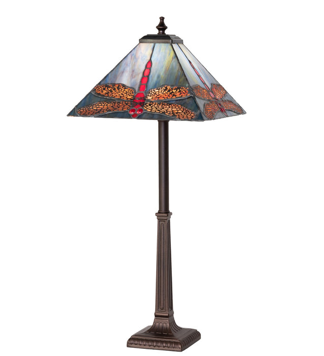 Meyda Tiffany 267533 One Light Buffet Lamp, Mahogany Bronze