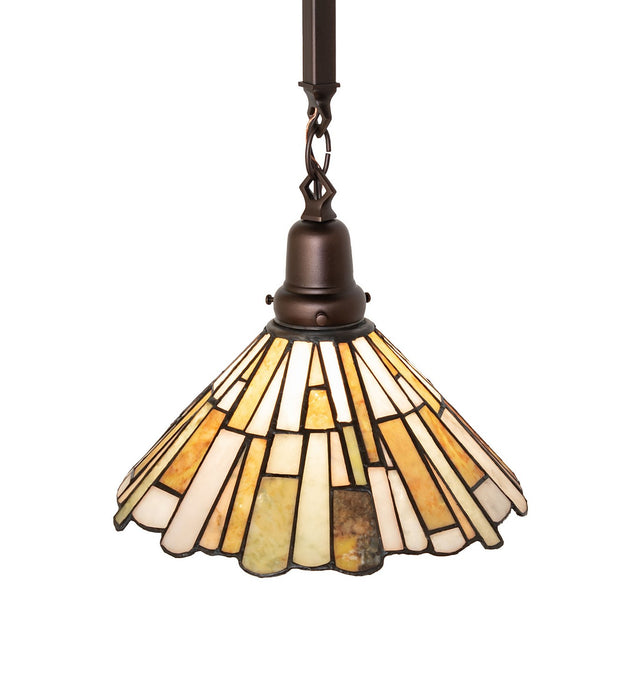 Meyda Tiffany 267931 One Light Pendant, Mahogany Bronze