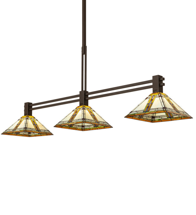Meyda Tiffany 268262 Three Light Island Pendant, Oil Rubbed Bronze