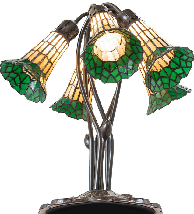 Meyda Tiffany 262228 Five Light Table Lamp, Mahogany Bronze