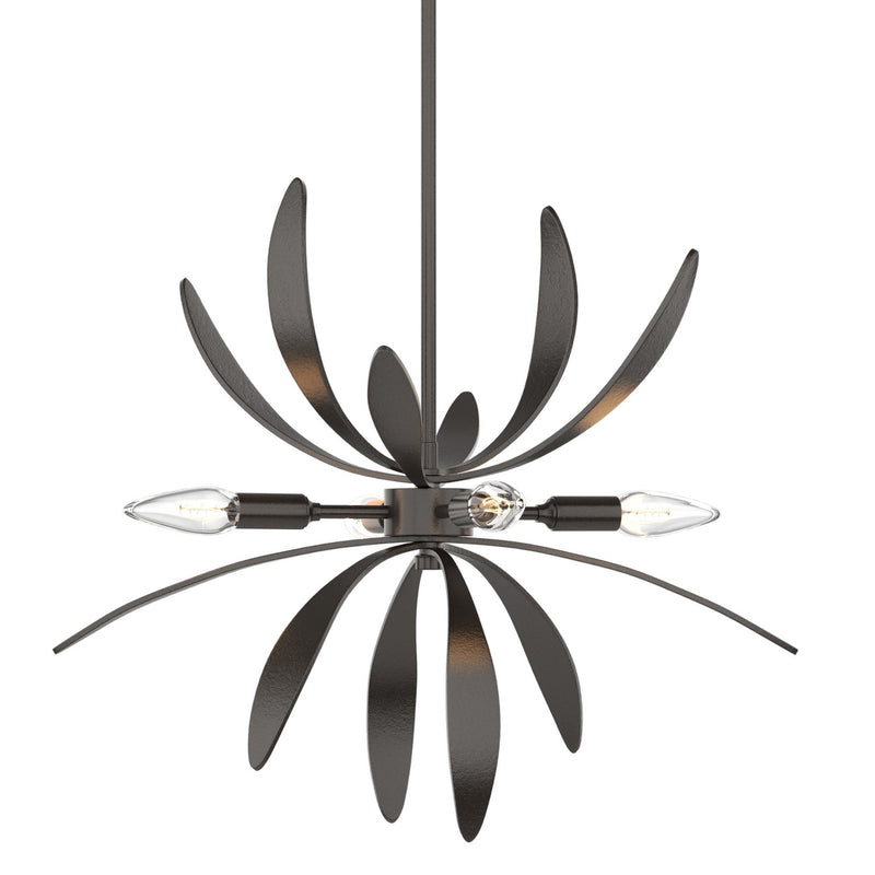 Hubbardton Forge 184350-SKT-MULT-14 Four Light Pendant, Oil Rubbed Bronze