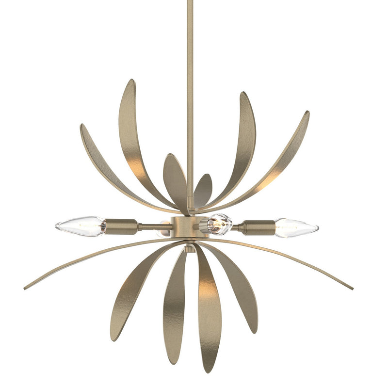 Hubbardton Forge 184350-SKT-MULT-84 Four Light Pendant, Soft Gold