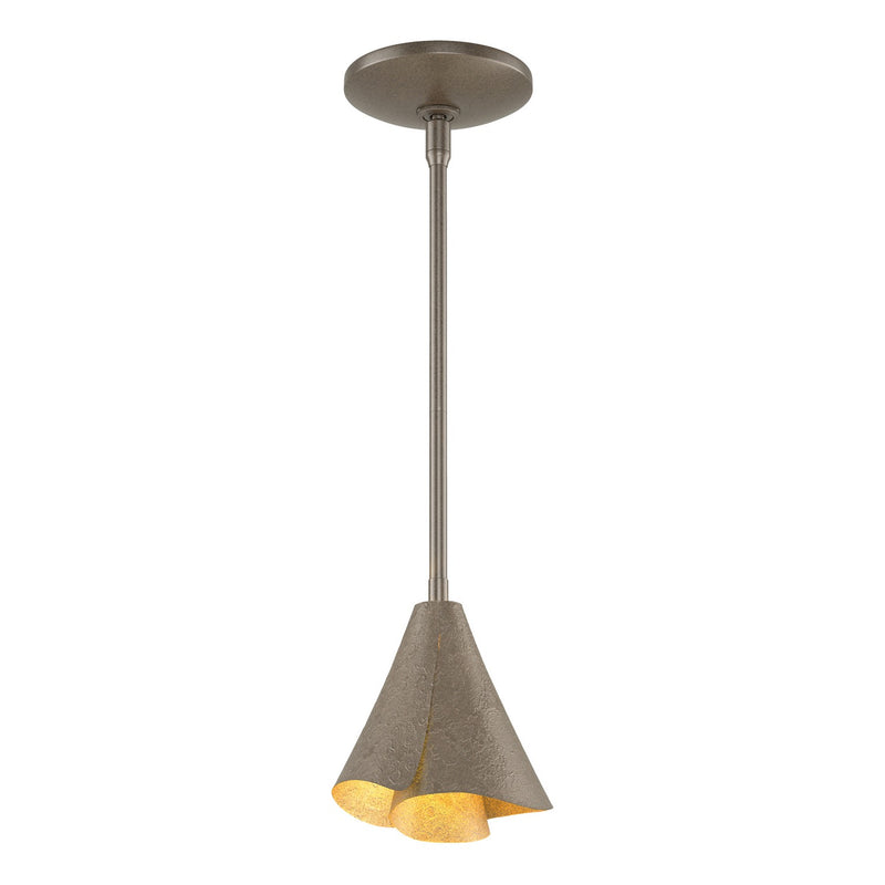 Hubbardton Forge 184500-SKT-MULT-05 One Light Mini Pendant, Bronze