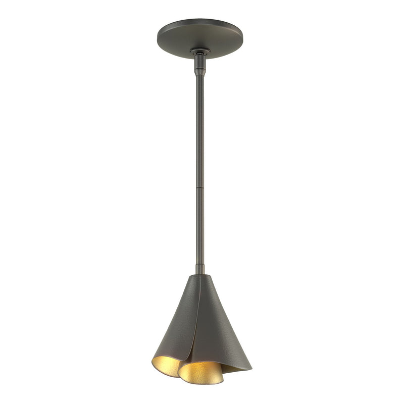Hubbardton Forge 184500-SKT-MULT-10 One Light Mini Pendant, Black