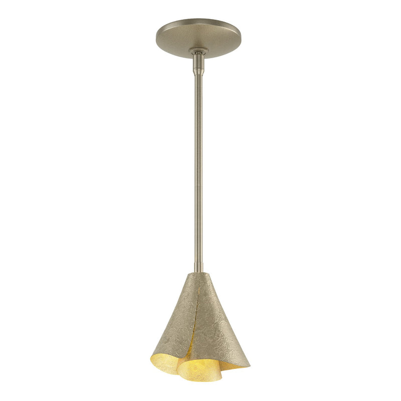 Hubbardton Forge 184500-SKT-MULT-84 One Light Mini Pendant, Soft Gold