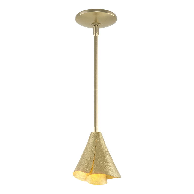 Hubbardton Forge 184500-SKT-MULT-86 One Light Mini Pendant, Modern Brass