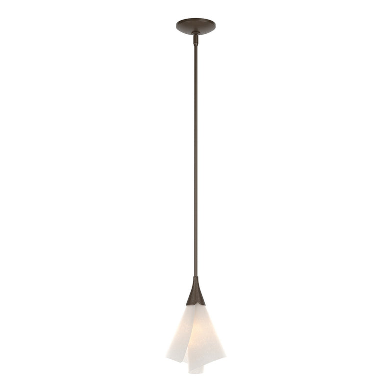 Hubbardton Forge 184530-SKT-MULT-05-SH1987 One Light Mini Pendant, Bronze