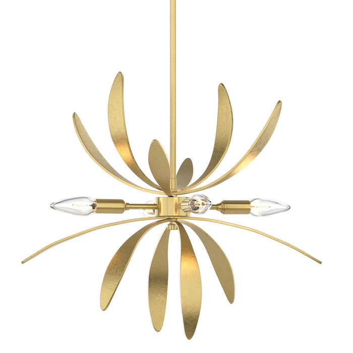 Hubbardton Forge 184350-SKT-MULT-86 Four Light Pendant, Modern Brass