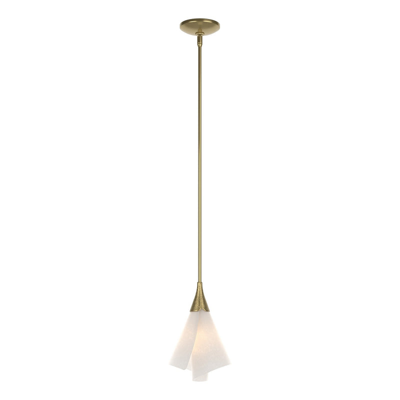 Hubbardton Forge 184530-SKT-MULT-86-SH1987 One Light Mini Pendant, Modern Brass