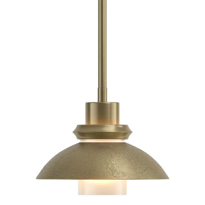 Hubbardton Forge 184930-SKT-MULT-86 One Light Mini Pendant, Modern Brass