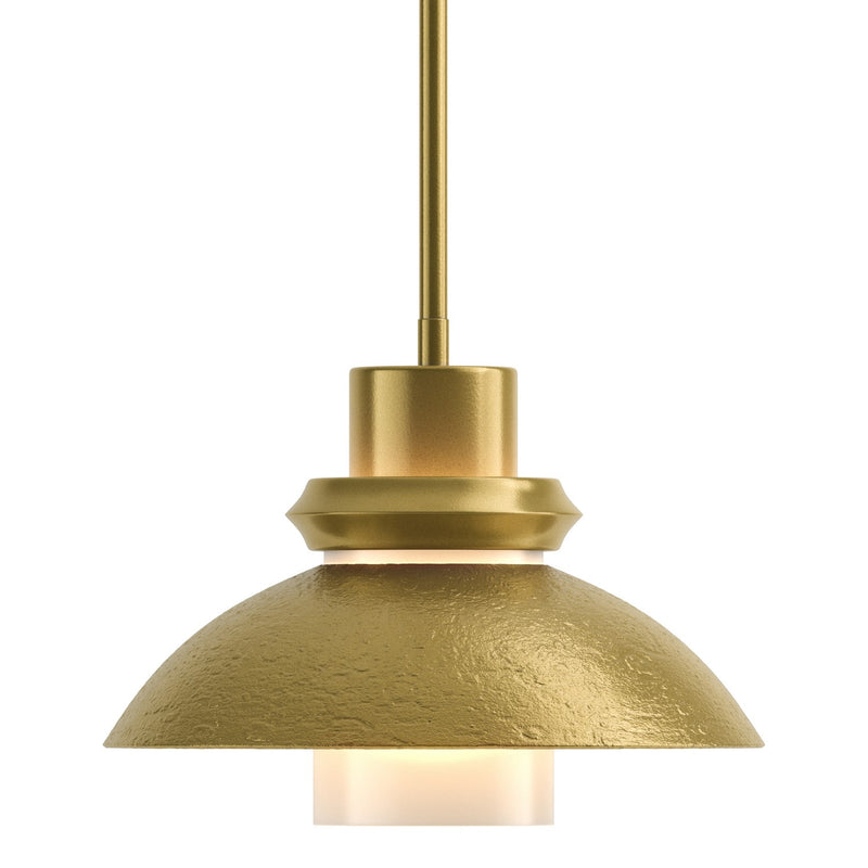 Hubbardton Forge 184970-SKT-MULT-86 One Light Mini Pendant, Modern Brass