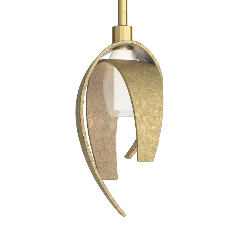 Hubbardton Forge 186500-SKT-MULT-86 One Light Mini Pendant, Modern Brass