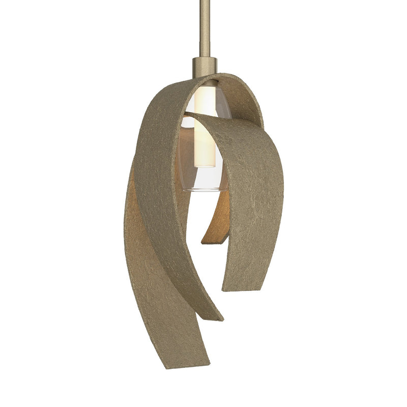 Hubbardton Forge 186530-SKT-MULT-84-YE0377 One Light Mini Pendant, Soft Gold