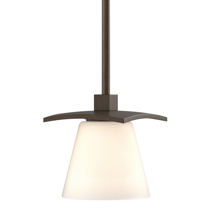 Hubbardton Forge 186600-SKT-MULT-05-GG0242 One Light Mini Pendant, Bronze