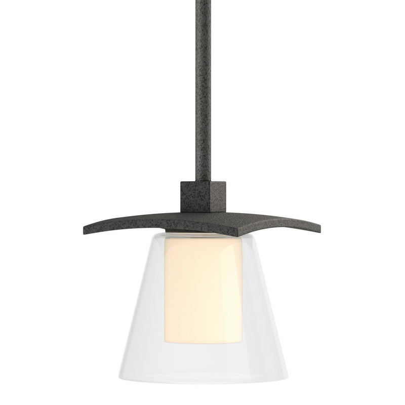 Hubbardton Forge 186600-SKT-MULT-20-ZU0284 One Light Mini Pendant, Natural Iron