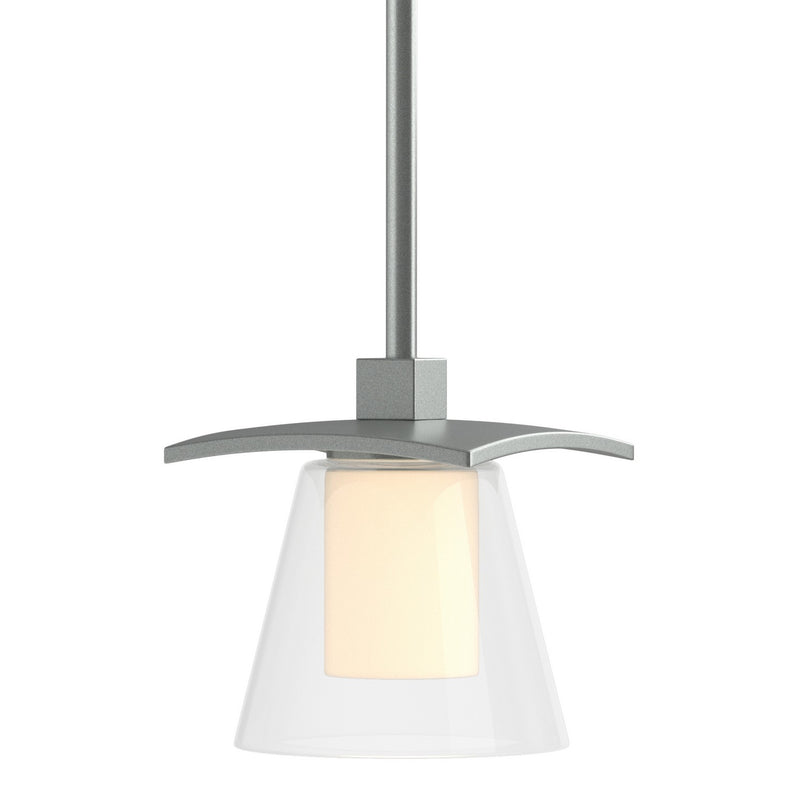 Hubbardton Forge 186600-SKT-MULT-82-ZU0284 One Light Mini Pendant, Vintage Platinum