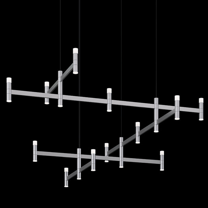 Sonneman 1788.16 LED Pendant, Bright Satin Aluminum