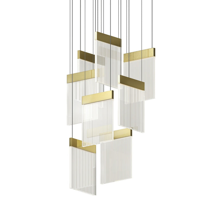 Sonneman 3094.14 LED Pendant, Brass