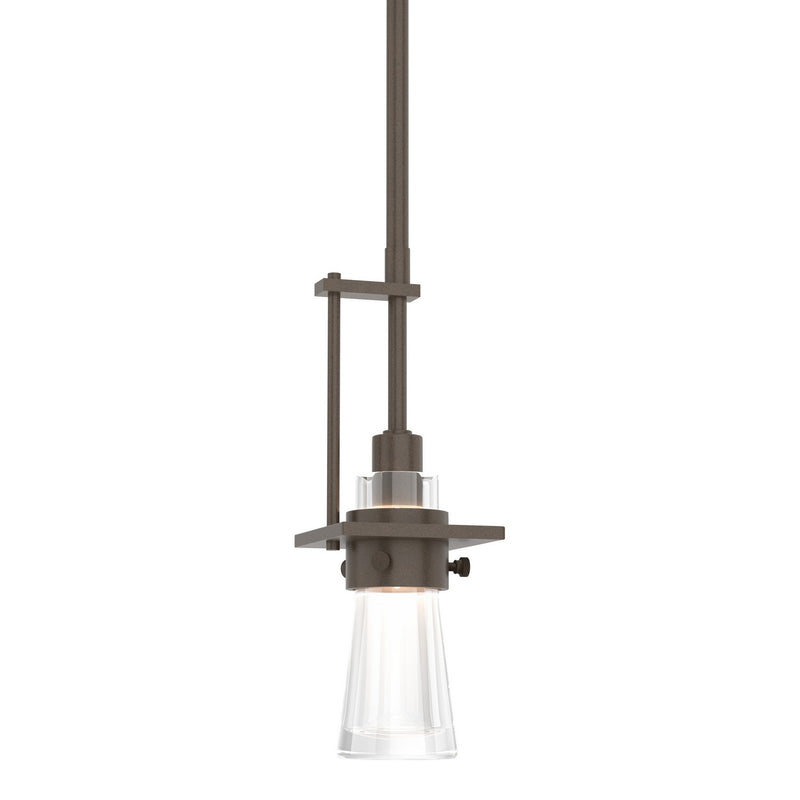 Hubbardton Forge 187100-SKT-MULT-05-ZM0343 One Light Mini Pendant, Bronze