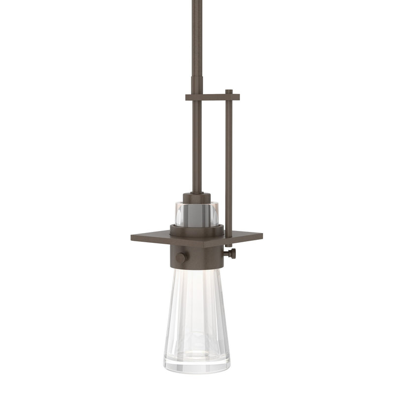 Hubbardton Forge 187150-SKT-MULT-05-ZM0349 One Light Mini Pendant, Bronze