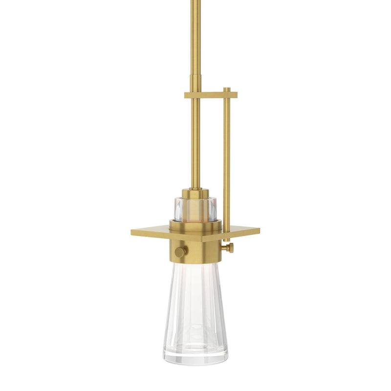 Hubbardton Forge 187150-SKT-MULT-86-ZM0349 One Light Mini Pendant, Modern Brass