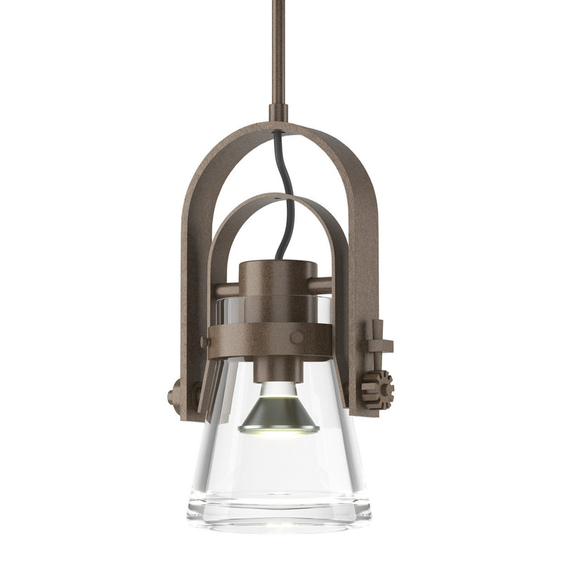 Hubbardton Forge 187200-SKT-MULT-05-ZM0467 One Light Mini Pendant, Bronze