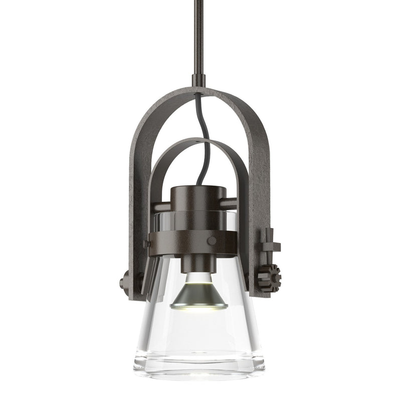Hubbardton Forge 187200-SKT-MULT-14-ZM0467 One Light Mini Pendant, Oil Rubbed Bronze