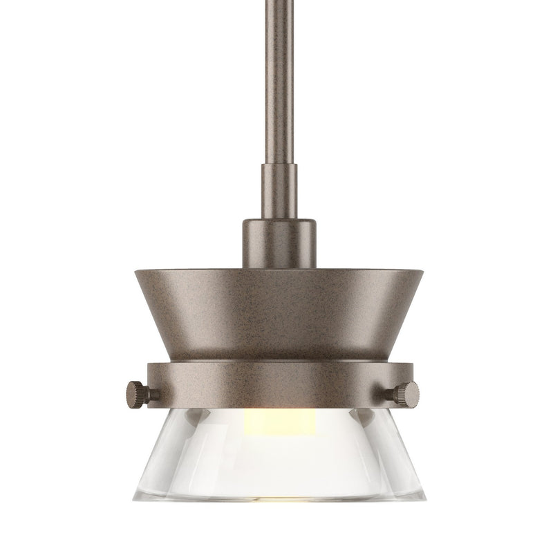 Hubbardton Forge 187250-SKT-MULT-05-ZM0378 One Light Mini Pendant, Bronze